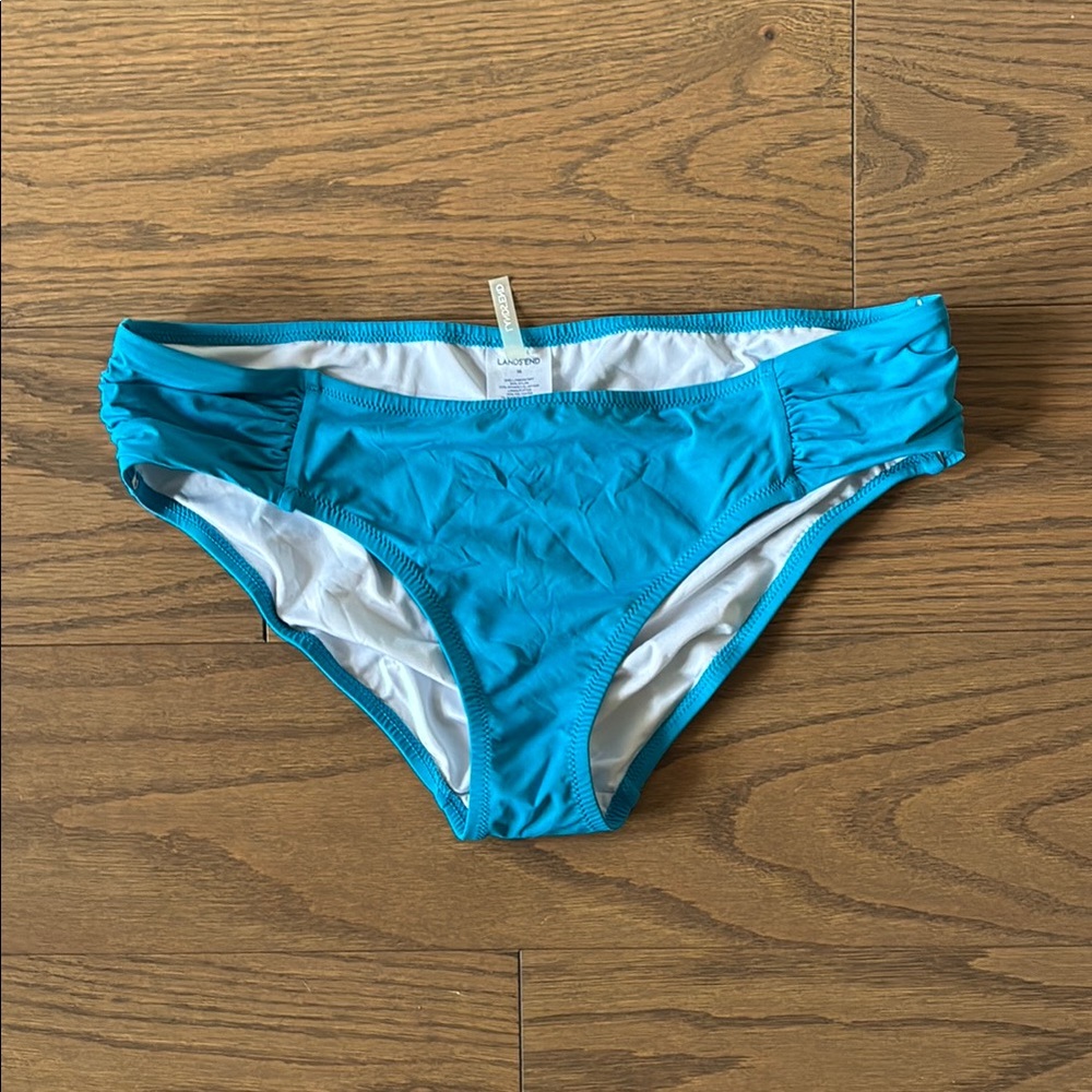 Lands' End Teal Aqua Blue Bikini Bottom NWOT